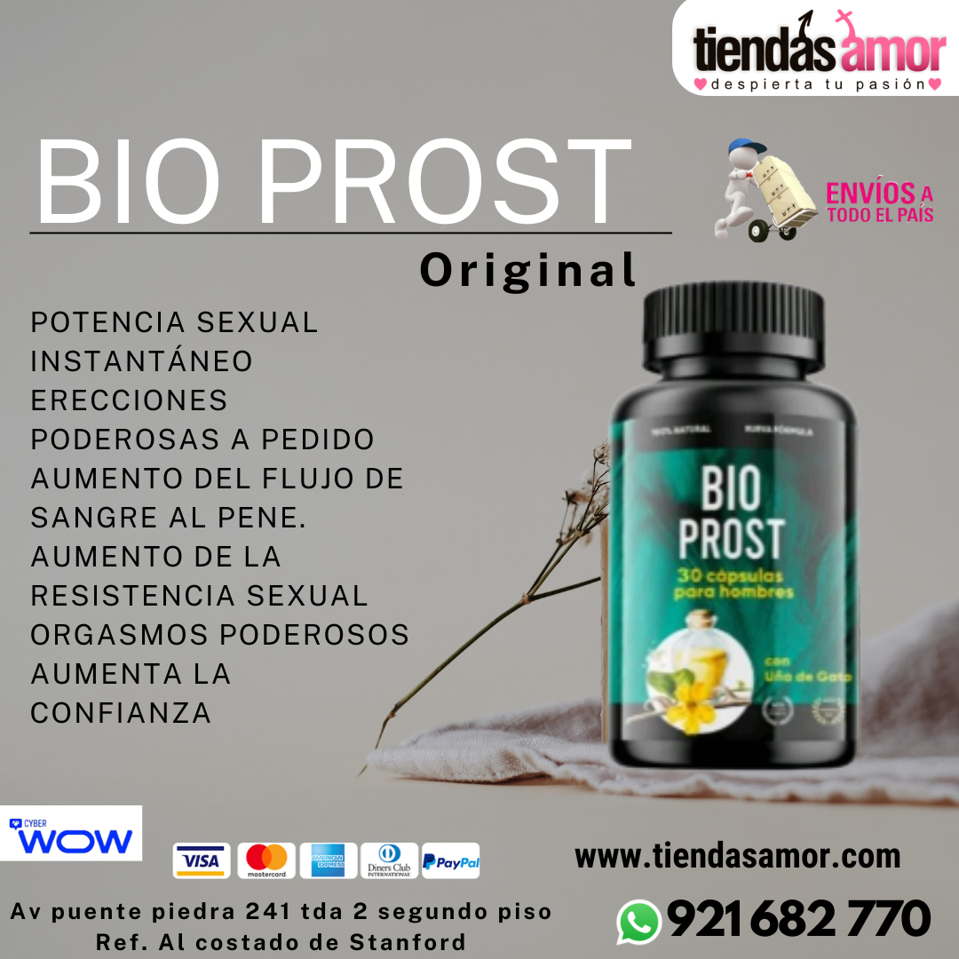 Bio Prost 100% natural / juguetes Masturbadores Lubricantes Retardante Vibradores Potencia Sexual tiendas amor Av puente piedra 241 tda 2 segundo piso 921682770