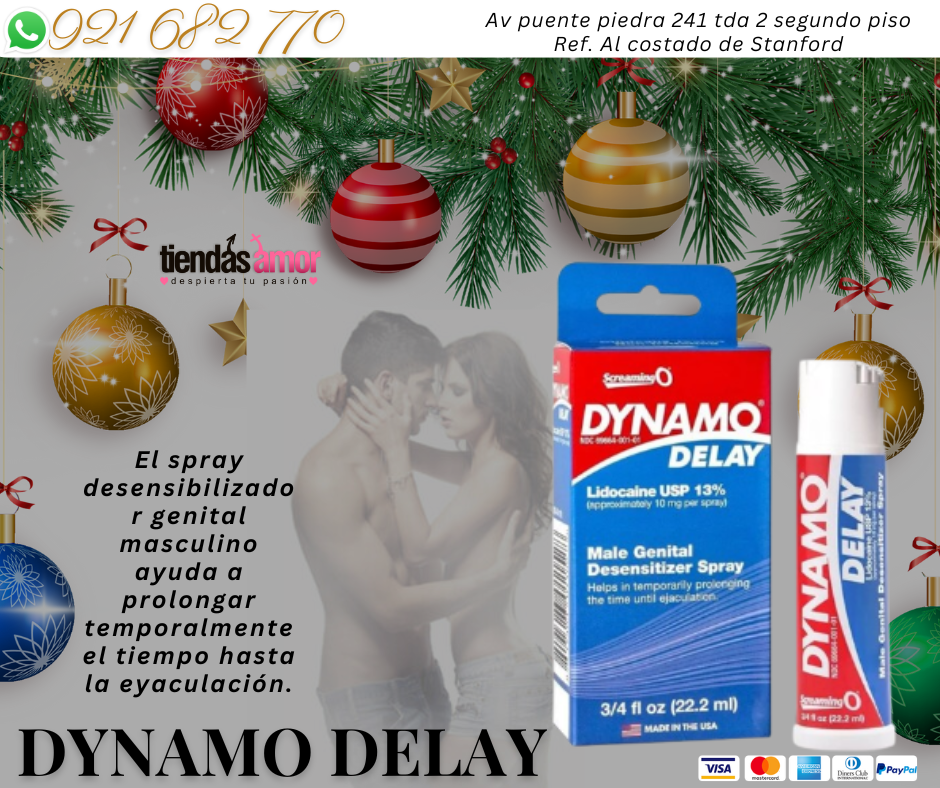 Dynamo Delay /juguetes Lubricantes Retardantes Potencia Sexual tiendas amor Av puente piedra 241 tda 2 segundo piso 921682770