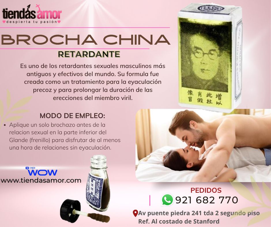 Brocha China Retardante/Tienda para Adultos Novedades y Productos Exclusivos