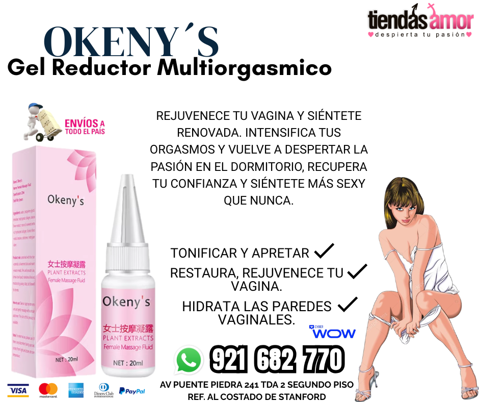 Okenys Gel Reductor Multiorgasmico/Tienda para Adultos Novedades y Productos Exclusivos 921682770 ENVIOS NACIONAL Lima y Provincias en Puente Piedra