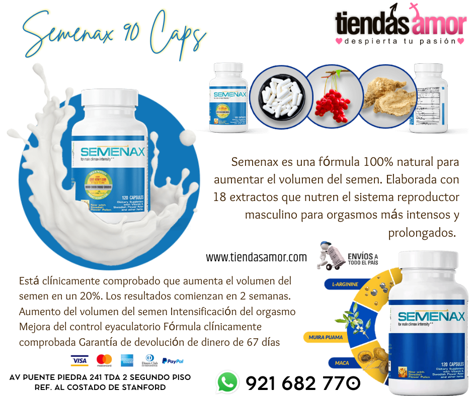 Semenax es una fórmula 100% natural/Tienda para Adultos Novedades y Productos Exclusivos 921682770 ENVIOS NACIONAL Lima y Provincias