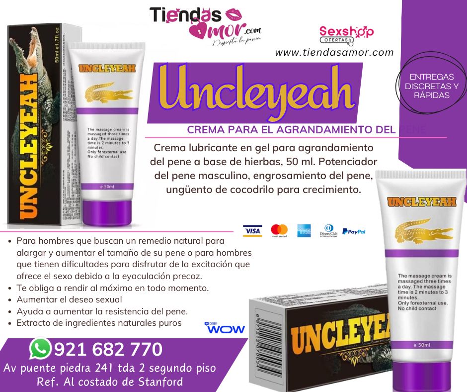 UNCLE YEAH para agrandamiento permanente/desarrollo del Pene, Potencia Sexual Eyaculación Precoz Impotencia 921682770 ENVIOS NACIONAL Lima