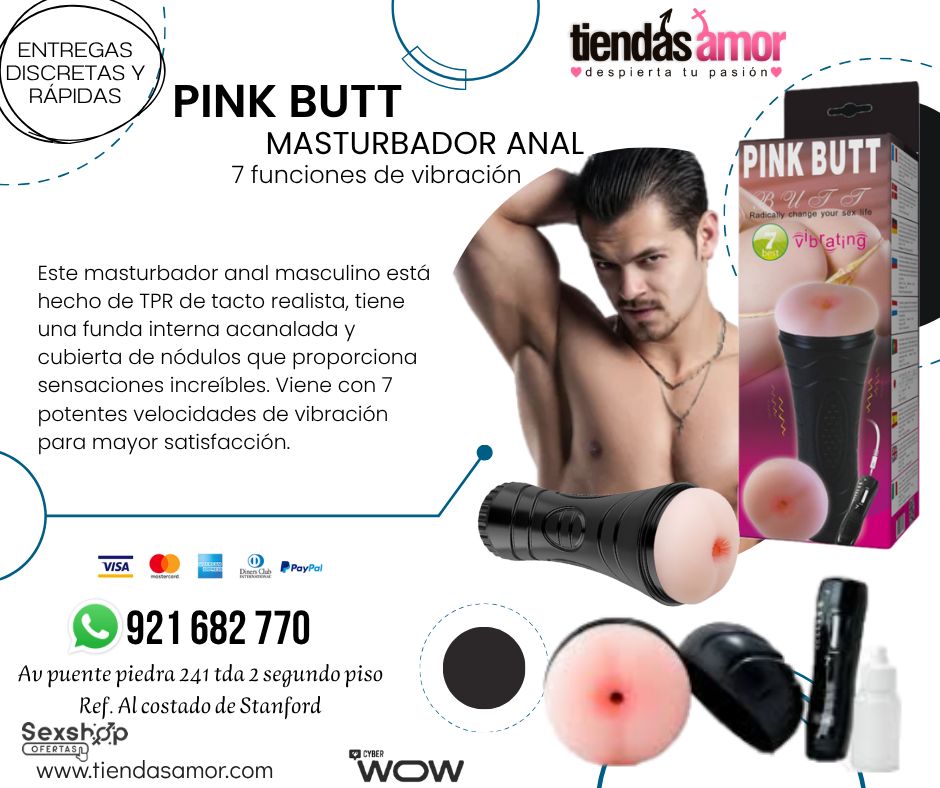 PINK BUTT 7 modos de vibración masturbador masculino/desarrollo del Pene, Potencia Sexual Eyaculación Precoz, Impotencia 921682770 ENVIOS NACIONAL Lima y Departamentos